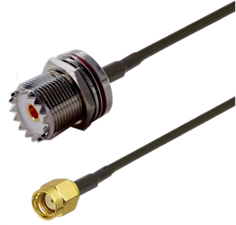 Cablu adaptor RF pigtail RPSMA male UHF female SO259 50cm pentru conectare modem la antena GSM 3G 4G GPS WIFI LORA 