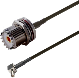Cablu adaptor RF pigtail TS9 male UHF female SO259 2m pentru conectare modem la antena GSM 3G 4G GPS WIFI LORA 