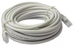 Cablu UTP Retea Gri Ethernet Cat 5e 10m Lungime - Cablu Patch de Internet cu Mufa Conector RJ45 