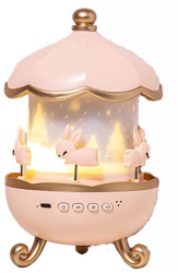 Lampa Proiector Pentru Copii Roz 2DAYFIND® Cu Functie Bluetooth Pentru Redarea Muzicii De Pe Telefon 12 Filme Cu Tematici Diferite 