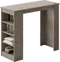 Masa Bar Din Lemn Ragoon Finisaj Gri Antichizat 139x103 Cm 