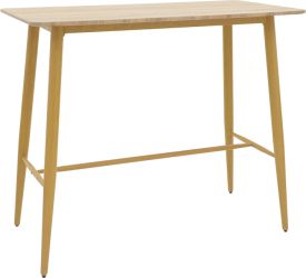 Masa Bar Tamonn Stejar Sonomam Picioare Metalice Finisaj Lemn 120x60 Cm 