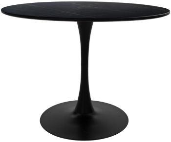 Masa Bucatarie/Dining Brox Rotunda MDF Marmura Neagra Diametru 120 Cm 