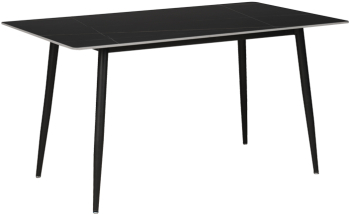 Masa Bucatarie/Dining Gustavo Piatra Sinterizata Finisaj Marmura Neagra 140x80 Cm 