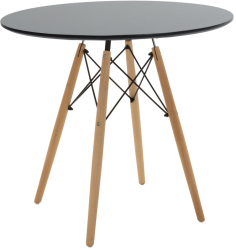 Masa Bucatarie/Dining Jasminne MDF Neagra Diametru 80 Cm 