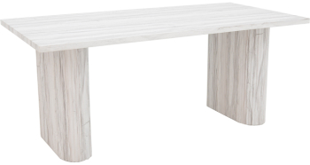 Masa Bucatarie/Dining Looper Finisaj Marmura Alba 180x90 Cm