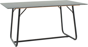Masa Bucatarie/Dining Rabinos Piatra Sinterizata Finisaj Marmura Neagra 150x90 Cm 