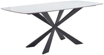 Masa Bucatarie/Dining Valgor Blat Piatra Sinterizata Gri 180x85 Cm 
