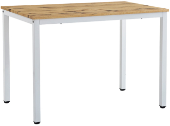 Masa Bucatarie/Dining Wakko MDF Stejar Sonoma Picioare Albe 110x70 Cm 