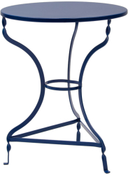 Masa Rotunda Metalica Zanos Diametru 58 Cm Albastra 