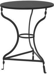 Masa Rotunda Metalica Zanos Diametru 58 Cm Neagra 