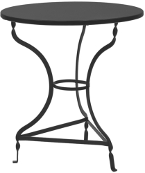 Masa Rotunda Metalica Zanos Diametru 70 Cm Neagra 