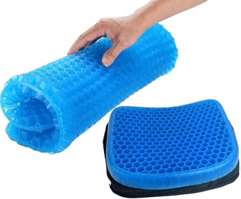 Perna ortopedica cu gel din silicon pentru sezut Zola husa anti-alunecare gauri mari pentru ventilare calmeaza durerile de spate 38 x 3 