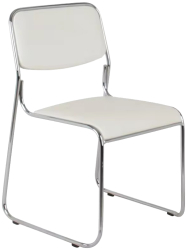 Scaun Vizitator Piele Ecologica Dolly Alb 