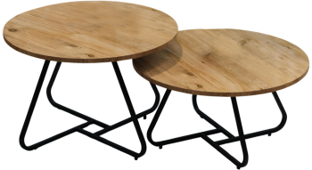 Set 2 Masute Cafea Symonne Stejar Natur 