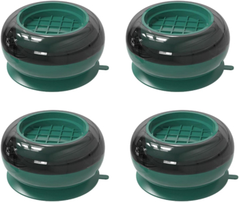 Set 4 picioruse antivibratie pentru masina de spalat Zola suporti anti-zgomot si antivibratie din plastic 72x40 mm verde 
