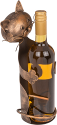 Suport sticle de vin Pisica Curioasa 