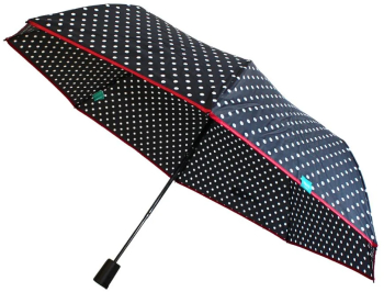 Umbrela mini Perletti neagra pentru doamne 