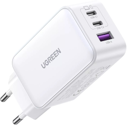 Incarcator de retea UGREEN Nexode 65W 2x USB-C 1x USB-A Fast Charger Alb 