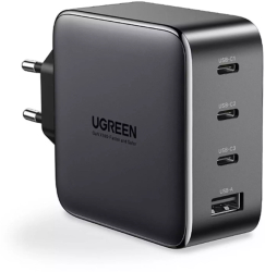 Incarcator retea Ugreen Nexode 100W, GaN Fast Charging, 3x USB-C, 1x USB-A, Negru 