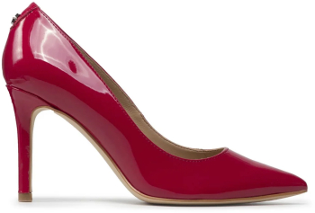 Pantofi stiletto Guess de piele ecologica cu aspect lacuit Rosu 39 EU 