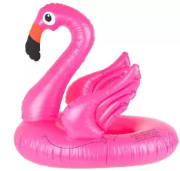 Saltea gonflabila colac pentru copii model Flamingo dimensiune 66 x 47 cm 