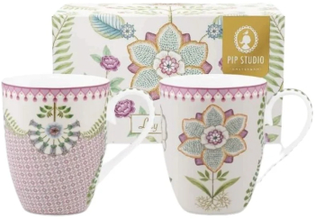 Set 2 cani din portelan Pip Studio 350 ml colectia Lily and Lotus 
