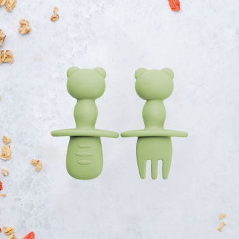 Set Tacamuri din silicon AppeKids - Raw Green 