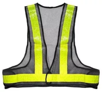 Vesta reflectorizanta pentru motocicleta bicicleta jogging culoare Negru - Galben 
