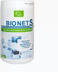 BIONET S - Servetele dezinfectante suprafete 150 buc/cutie 