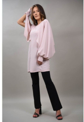 BLUZA CU MANECA LUNGA CUT OUT CELLESE S-M Baby Pink 