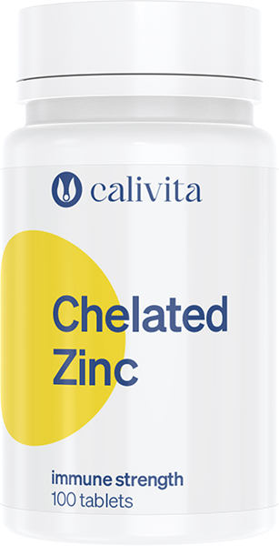 Chelated Zinc Supliment de Zinc Organic pentru Mentinerea Sanatatii Parului Pielii si a Unghiilor 100 tablete - Calivita 