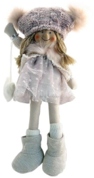 Decoratiune Craciun fetita roz 22 cm 