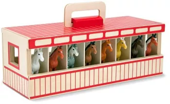 Grajd portabil cu 8 cai melissa and doug 