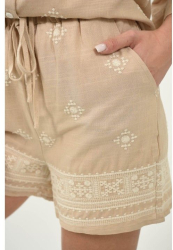 PANTALONI SCURTI CU BRODERIE DELICATA PAGANICO ROSE S-M Rose 