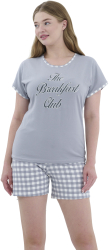 Pijama femei tricou cu pantalon scurt 8134 Bella Secret-M INTL 