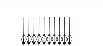 Set 10 momitoare cu autointepare 50g cu 3 spire feeder