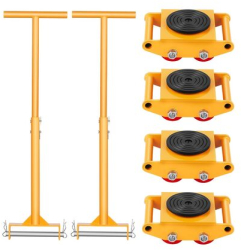 Set 4 transportoare Dolly 2 x manere capacitate 8 Tone rotatie 360 grade 