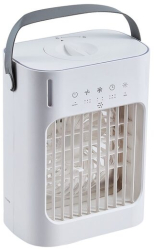 Ventilator portabil cu racire aer Lumina ambientala 9 W Functie ceata cu ultrasunete Rezervor apa 700 ml Temporizator 0-7 h 212 x 130 