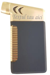 Bricheta Metal Antivant Neagra Gravata cu Textul Tau G5 