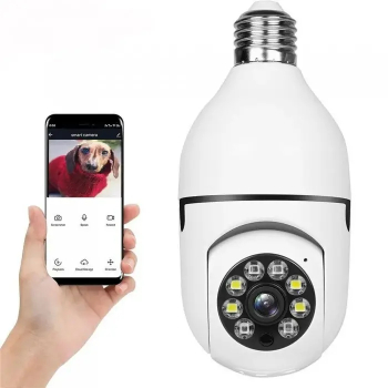 Camera de Supraveghere Model JT-8177 Tip Bec E27 cu Senzor de Miscare