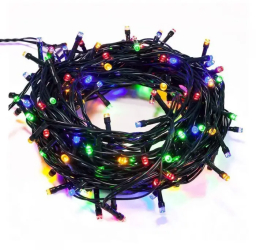 Instalatie De Craciun Lumini Multicolore 100 LED Fir Verde 