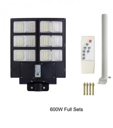 Lampa solara stradala Dubla JORTAN cu Senzor de miscare 600w Telecomanda 