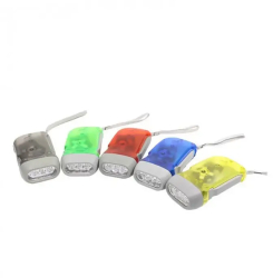 Lanterna Cu Dinam si Baterie 3 Leduri Incarcare Baterie Prin Apasare Maneta Agatatoare 10 x 5 cm 