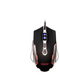 MOUSE Spacer Gaming SPGM-PULSAR-LITE cu fir USB optic 3.200 dpi butoane/scroll 7/1 iluminare negru 