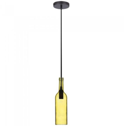Pendul tavan model sticla vin culoare galben 