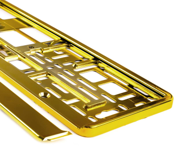 Suport numar inmatriculare din plastic calitate Premium culoare AURIU 