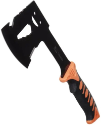 Topor Multifunctional Din Otel Maner Portocaliu Husa Negru 28 cm 