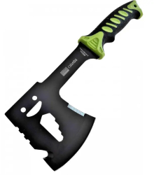 Topor Multifunctional Din Otel Maner Verde Husa Negru 28 cm 