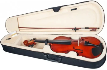 Vioara clasica din lemn 4/4 Arcus Sacaz Contrabarbie cu Geanta Transport 60 cm 